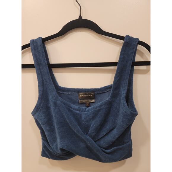 CARBON38 Micro Terry Square Neck Bra - Picture 2 of 7